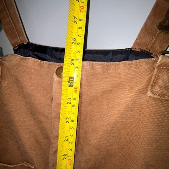 Carhartt Duck Canvas Insulated Overalls Women 8X32 Quilted Lining - Picture 9 of 9